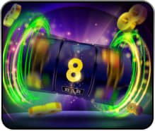 Reactoonz slot game grid on menang33 slot